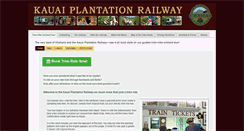 Desktop Screenshot of kauaiplantationrailway.com